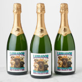 Labrador Retriever Sparkling Wijnetiket (Flessen)