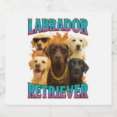 Labrador Retriever Sparkling Wijnetiket (Enkel label)