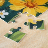 Labrador Retriever Spring Flowers Cute Dog Legpuzzel (Zijkant)
