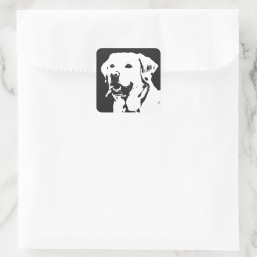 Labrador Retriever Square Sticker (Tas)