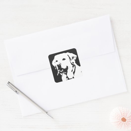 Labrador Retriever Square Sticker (Envelop)