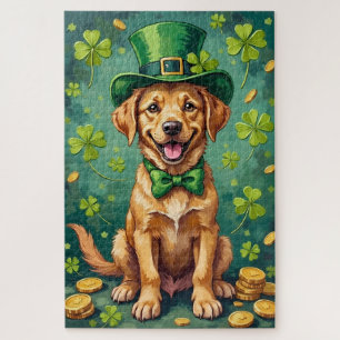 Labrador Retriever St. Patrick's Day Geluks Hond Legpuzzel