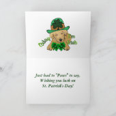 Labrador Retriever St. Patricks Day Kaart (Binnen)