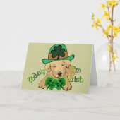Labrador Retriever St. Patricks Day Kaart (Gele Bloem)