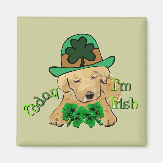Labrador Retriever St. Patricks Day Magneet (Voorkant)