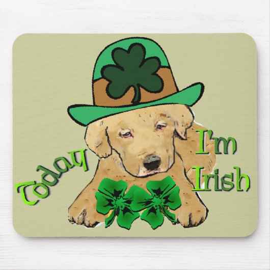 Labrador Retriever St. Patricks Day Muismat (Voorkant)