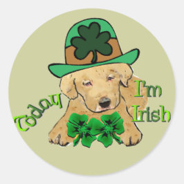 Labrador Retriever St. Patricks Day Ronde Sticker