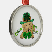 Labrador Retriever St Pattys Metalen Ornament (Rechts)