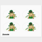 Labrador Retriever St Pattys Ovale Sticker (Vel)