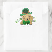 Labrador Retriever St Pattys Ovale Sticker (Tas)