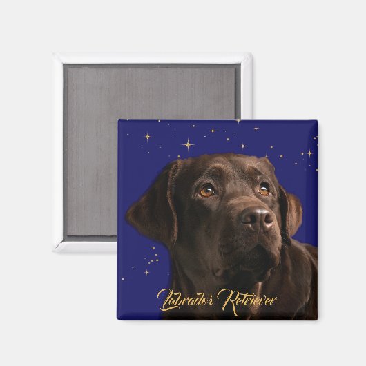 Labrador Retriever Starry Sky Magneet (Voorkant / Achterkant)