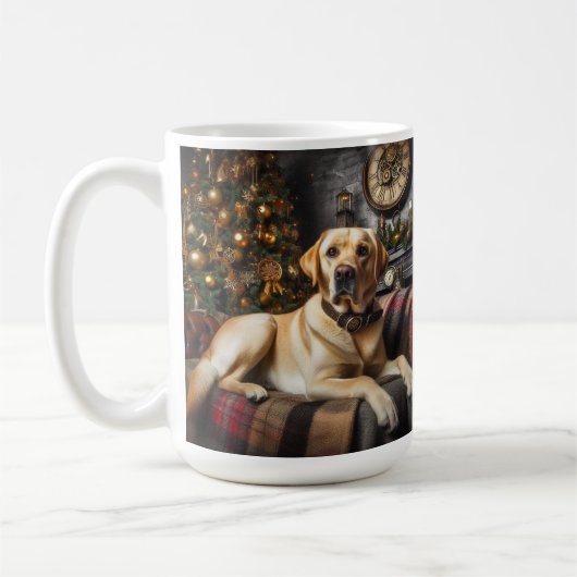 Labrador Retriever SteamPunk Christmas Mok Cup (Links)