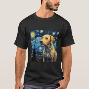 Labrador Retriever Sterrennacht voor Dog Mom Dog D T-shirt