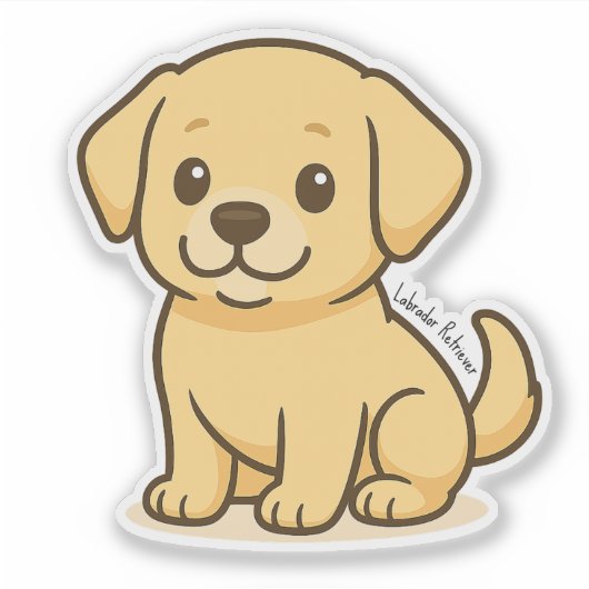Labrador Retriever  Sticker (Voorkant)