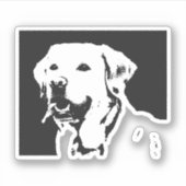 Labrador Retriever Sticker (Voorkant)