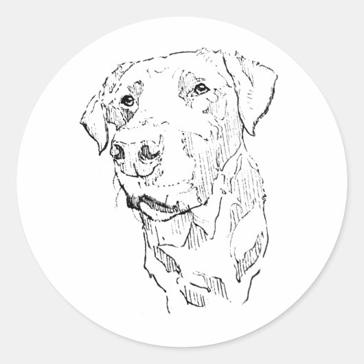 Labrador Retriever Sticker Kunst (Voorkant)