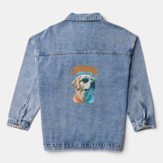 Labrador Retriever Stijlvolle Huisdieren Denim Jacket (Achterkant)