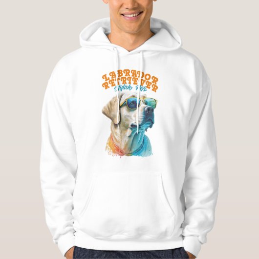 Labrador Retriever Stijlvolle Huisdieren Hoodie (Voorkant)