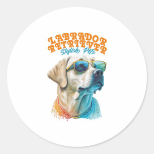 Labrador Retriever Stijlvolle Huisdieren Ronde Sticker