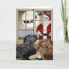 Labrador Retriever stoute of leuke kerst Kaarten