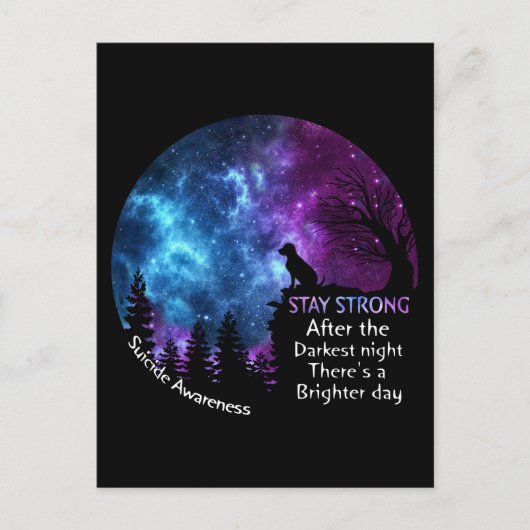 Labrador Retriever Suicide Awareness Pet Lovers Fa Briefkaart (Voorkant)