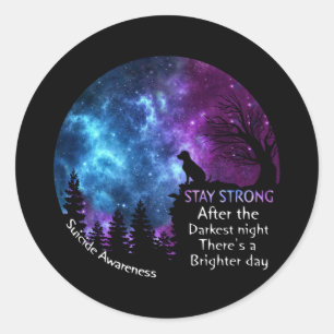 Labrador Retriever Suicide Awareness Pet Lovers Fa Ronde Sticker