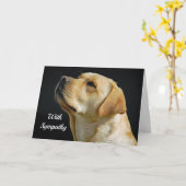 Labrador Retriever Sympathiekaart Kaart (Gele Bloem)