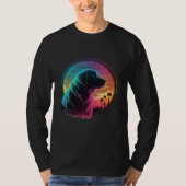 Labrador Retriever Synthwave 80s Retrowave Aesthet T-shirt (Voorkant)