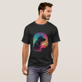 Labrador Retriever Synthwave 80s Retrowave Estheti T-shirt (Voorkant volledig)