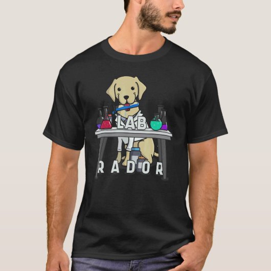 Labrador Retriever T-shirt Labrador De Scheikundig (Voorkant)