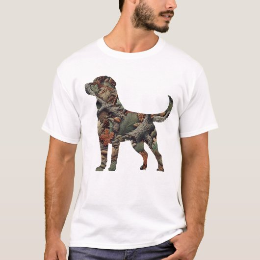 Labrador Retriever T-shirt met camo (Voorkant)