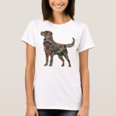 Labrador Retriever T-shirt met camouflage (Voorkant)