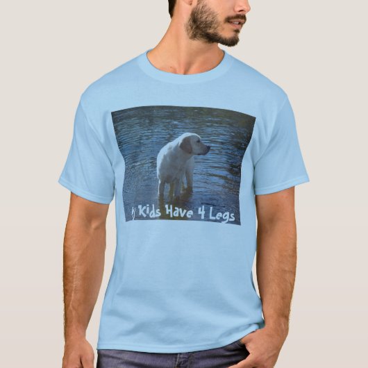 Labrador Retriever T-Shirt Mijn Kinderen hebben vi (Voorkant)