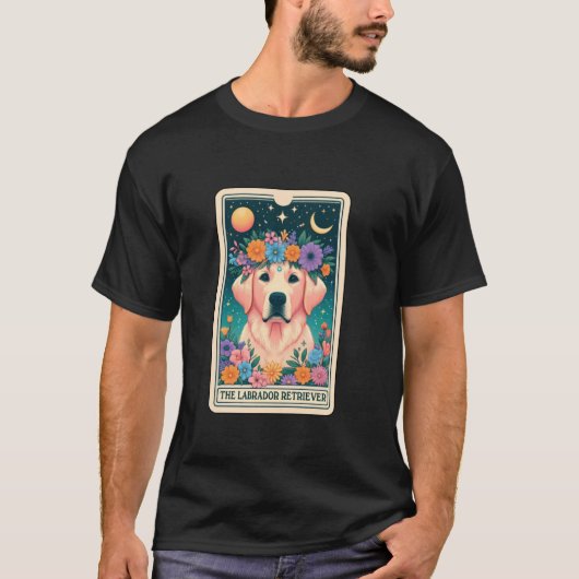 Labrador Retriever Tarotkaart T-shirt (Voorkant)