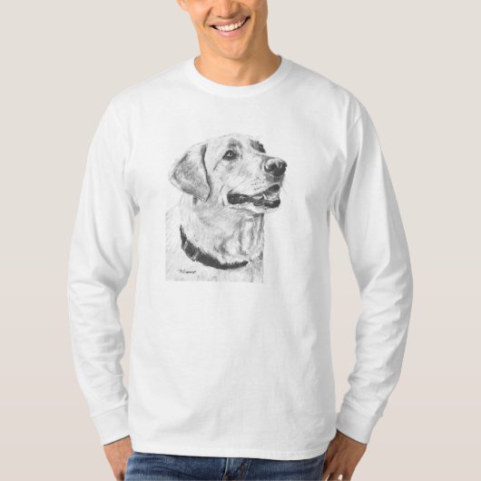 Labrador Retriever Tekening T-shirt (Voorkant)