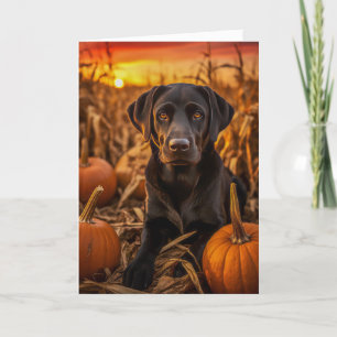 Labrador Retriever Thanksgiving Feestdagen Kaart