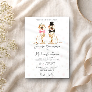Labrador retriever thema poot hart hond trouwen kaart