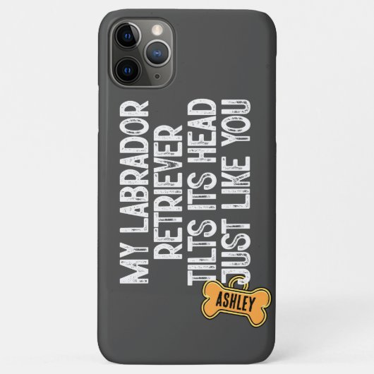 labrador retriever tilt hoofd grappig citaat hond Case-Mate iPhone case (Achterkant)