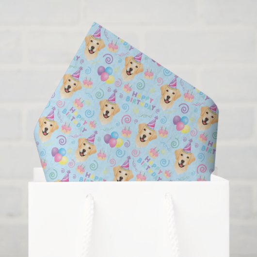 Labrador Retriever Tissue Paper in Blue Tissuepapier (Cadeauzakje)