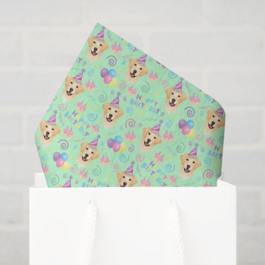 Labrador Retriever Tissue Paper in Green Tissuepapier (Cadeauzakje)