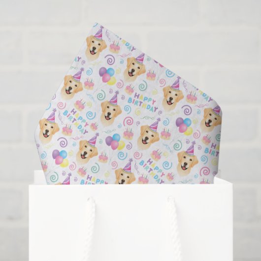 Labrador Retriever Tissue Paper in White Tissuepapier (Cadeauzakje)