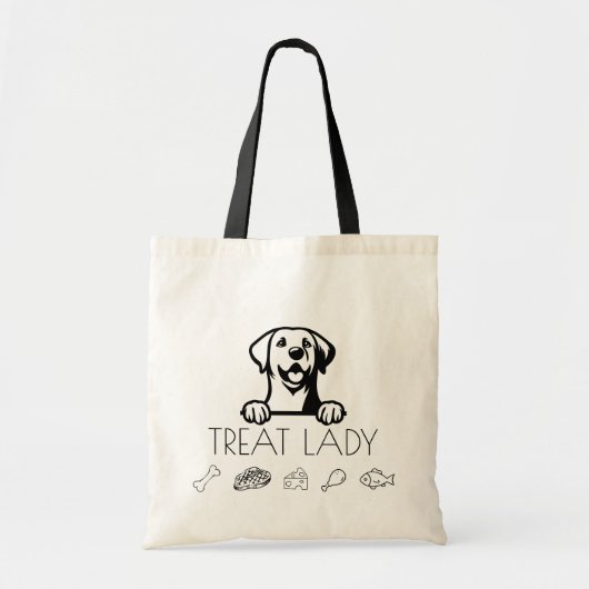Labrador Retriever "Treat Lady" Tote Bag (Voorkant)
