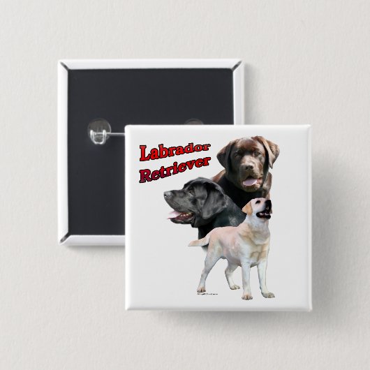 Labrador Retriever Trio 2 - Button (Voorkant /achterkant)