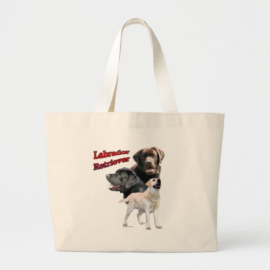 Labrador Retriever Trio 2 Grote Tote Bag (Voorkant)