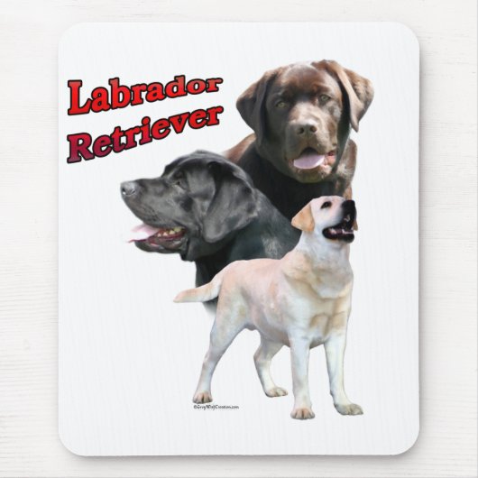 Labrador Retriever Trio 2 Muismat (Voorkant)