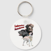Labrador Retriever Trio 2 - Sleutelhanger (Voorkant)