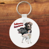 Labrador Retriever Trio 2 - Sleutelhanger (Voorkant)