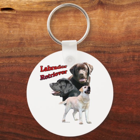 Labrador Retriever Trio 2 - Sleutelhanger (Voorkant)