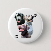 Labrador Retriever Trio - Button (Voorkant)