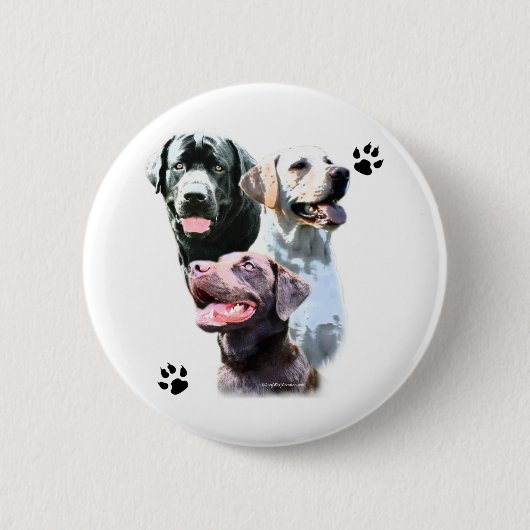 Labrador Retriever Trio - Button (Voorkant)